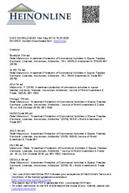Vorschau 1 von Class_10_Reading_Malanczuk_Investment Protection of Commercial Activities in Space_2018.pdf