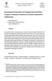 Vorschau 2 von Class_10_Reading_Malanczuk_Investment Protection of Commercial Activities in Space_2018.pdf