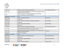 Vorschau 2 von London Summer Arbitration School_Programme_16_June 2025.pdf